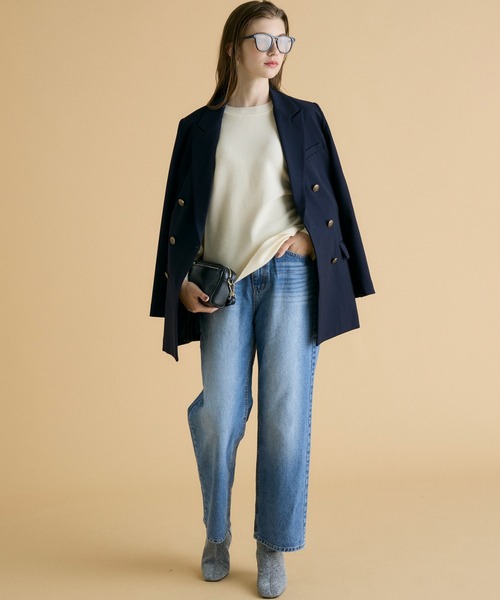 INED CLARO（イネドクラロ）の「バナナスリーブニット（ニット/セーター・レディース・レッド/アイボリー/ブラック・フリー）」の9枚目の写真