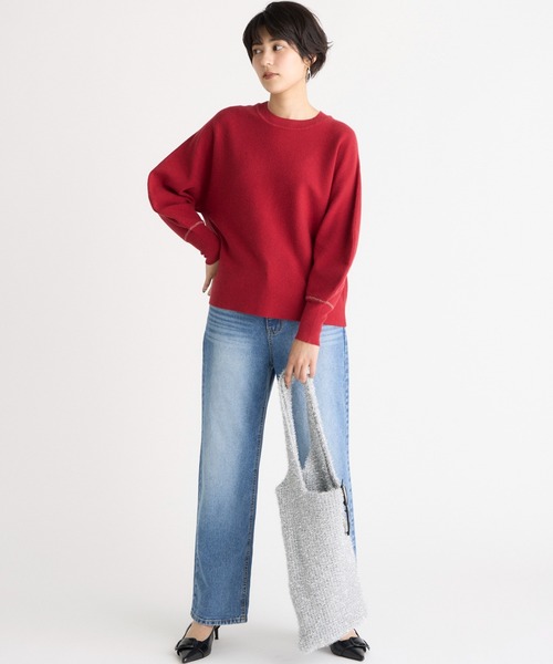 INED CLARO（イネドクラロ）の「バナナスリーブニット（ニット/セーター・レディース・レッド/アイボリー/ブラック・フリー）」の16枚目の写真