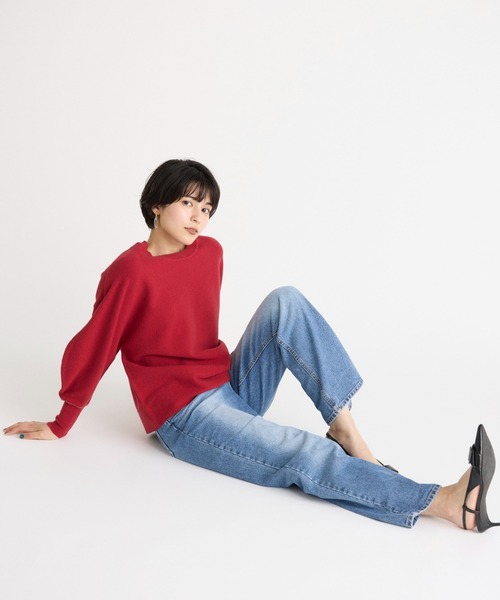 INED CLARO（イネドクラロ）の「バナナスリーブニット（ニット/セーター・レディース・レッド/アイボリー/ブラック・フリー）」の18枚目の写真