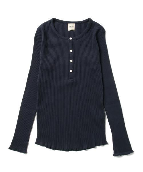 B:MING by BEAMS（ビーミングバイビームス）の「ビーミング by ビームス / ヘンリーカットプルオーバー（Tシャツ/カットソー・レディース・オフホワイト/ミント/ネイビー・ONE SIZE）」の6枚目の写真
