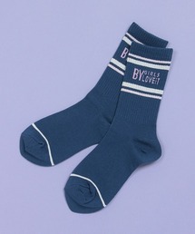 ラインロゴクルーソックス【日本製】