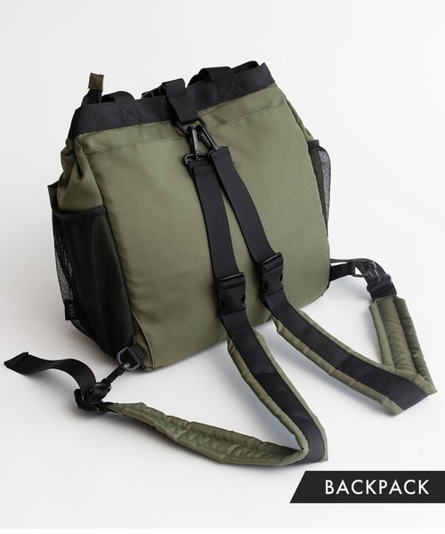 KiU(キウ)の「大容量マルチパーパス3WAYトートバッグ(18L)(トートバッグ・レディース・ベージュ/ブラック/カーキ・FREE)」の21枚目の写真