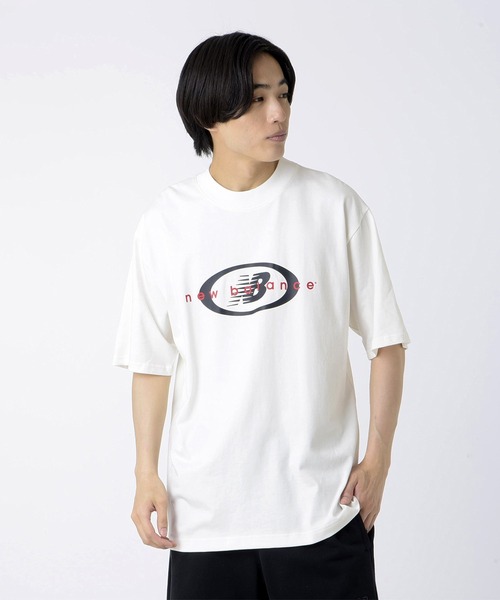 NEW BALANCE(ニューバランス)の「New Balance Archive Graphic Over Size S/Stee MT33558(Tシャツ/カットソー・メンズ・ネイビー/ホワイト・L/M/XL)」の6枚目の写真