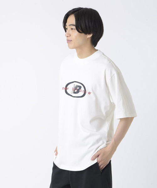 NEW BALANCE(ニューバランス)の「New Balance Archive Graphic Over Size S/Stee MT33558(Tシャツ/カットソー・メンズ・ネイビー/ホワイト・L/M/XL)」の7枚目の写真