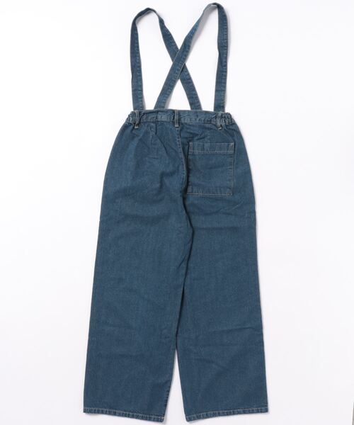 LARU(ラルー)の「取り外し可能 サスペンダー デニム ワイドパンツ(デニムパンツ・レディース・ネイビー/インディゴブルー・L/M)」の11枚目の写真