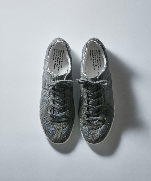 beautiful people(ビューティフルピープル)の「german traner in nylon with cowhide(スニーカー・メンズ・ホワイト/ダークブラウン/グレー・23.5/24.5/25.5/26.5/27.5/28.5/22.5)」の5枚目の写真