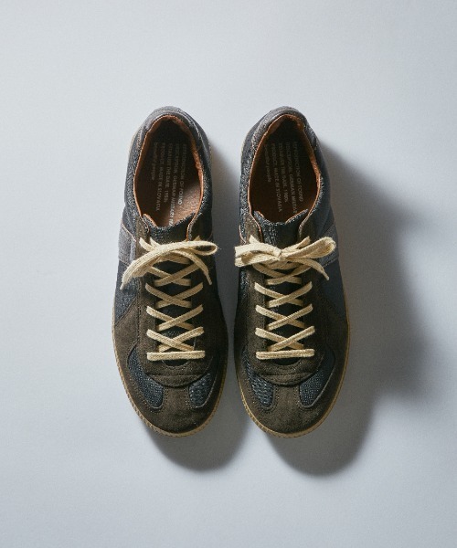 beautiful people(ビューティフルピープル)の「german traner in nylon with cowhide(スニーカー・メンズ・ホワイト/ダークブラウン/グレー・23.5/24.5/25.5/26.5/27.5/28.5/22.5)」の6枚目の写真