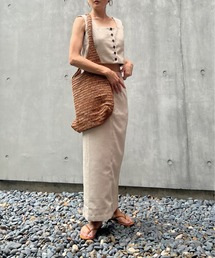 y/m by Yukie | リネンタッチセットアップ【トップス＆スカート2点セット】(ワンピース)