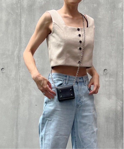 y/m by Yukie（イムバイユキエ）の「リネンタッチセットアップ【トップス＆スカート2点セット】（ワンピース・レディース・ブラック/ベージュ・FREE）」の16枚目の写真