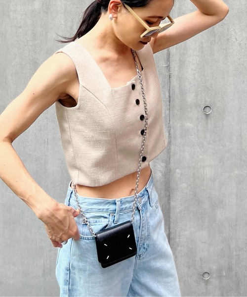 y/m by Yukie（イムバイユキエ）の「リネンタッチセットアップ【トップス＆スカート2点セット】（ワンピース・レディース・ブラック/ベージュ・FREE）」の22枚目の写真