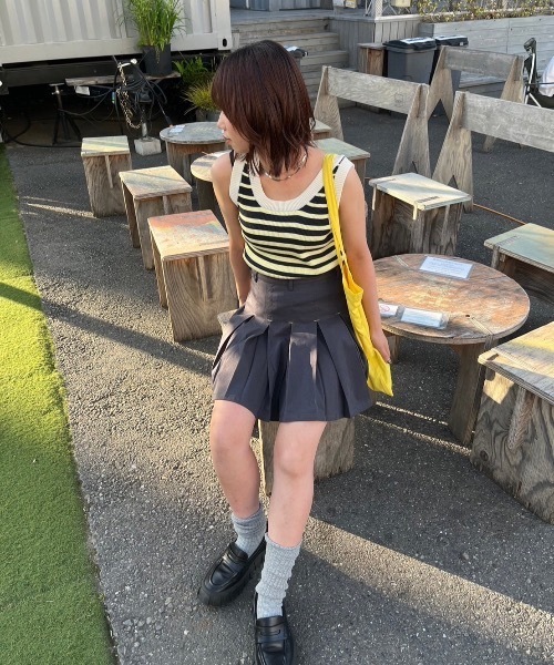 nemne store(ネンネストア)の「グラデーションニットタンクトップ(タンクトップ・レディース・レッド/ネイビー/ブルー・フリー)」の7枚目の写真