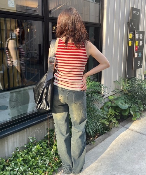 nemne store(ネンネストア)の「グラデーションニットタンクトップ(タンクトップ・レディース・レッド/ネイビー/ブルー・フリー)」の12枚目の写真