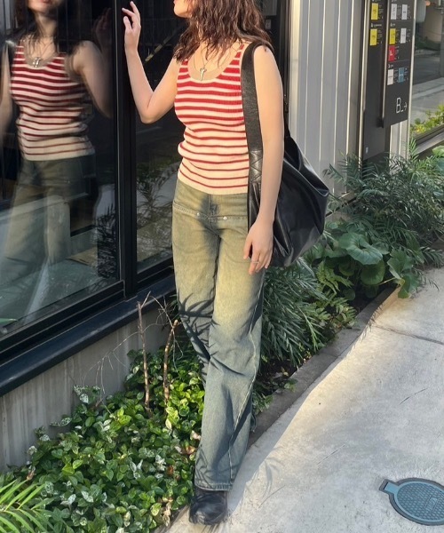 nemne store(ネンネストア)の「グラデーションニットタンクトップ(タンクトップ・レディース・レッド/ネイビー/ブルー・フリー)」の11枚目の写真