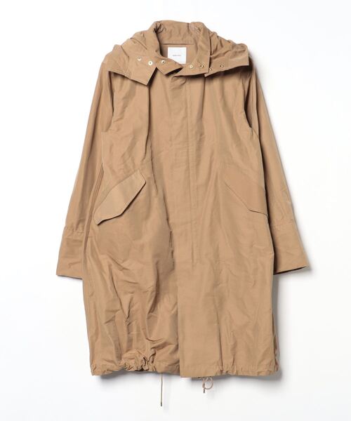 極美品 Spick and Span グログランフーディーコクーンコート