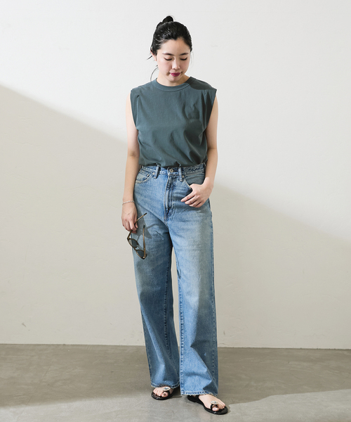 IENA（イエナ）の「ATON/エイトン FRESCA SINGLE JERSEY タンクトップ（タンクトップ・レディース・イエロー/グリーン/ブラウン/ホワイト・FREE）」の12枚目の写真