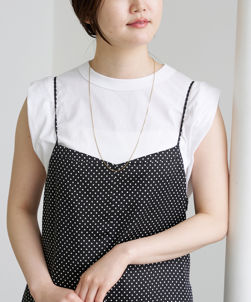 IENA（イエナ）の「ATON/エイトン FRESCA SINGLE JERSEY タンクトップ（タンクトップ・レディース・イエロー/グリーン/ブラウン/ホワイト・FREE）」の14枚目の写真