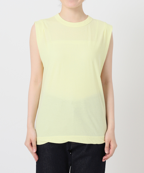IENA（イエナ）の「ATON/エイトン FRESCA SINGLE JERSEY タンクトップ（タンクトップ・レディース・イエロー/グリーン/ブラウン/ホワイト・FREE）」の9枚目の写真