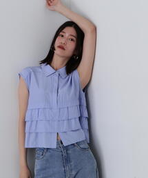 N.（N. Natural Beauty Basic） | ◆レイヤードヘムクロップドシャツ(シャツ/ブラウス)