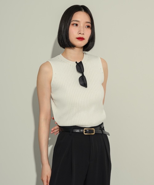 美品タグ付き　アトリエダンタン　ノースリーブトップス【未使用に近い】 MAROCORE tシャツ 「MAROCORE SELECT」25SS メッシュロンT