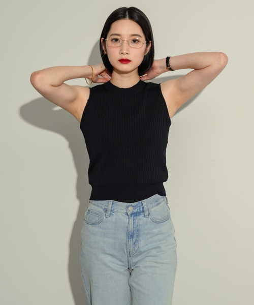 NEUNA（ヌナ）の「コンパクトリブタンク（タンクトップ・レディース・レッド/ホワイト/ブラック・FREE）」の13枚目の写真