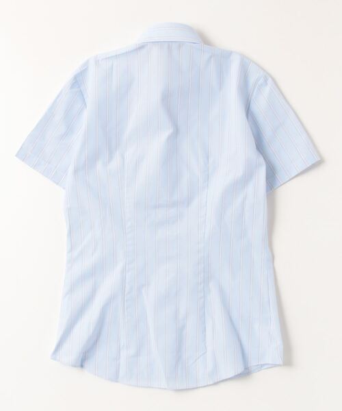 TOKYO SHIRTS(トウキョウシャツ)の「形態安定ノーアイロン スキッパー 半袖ビジネスワイシャツ(ビジネスシャツ・レディース・ブルー・M/L/LL/XL/S)」の6枚目の写真