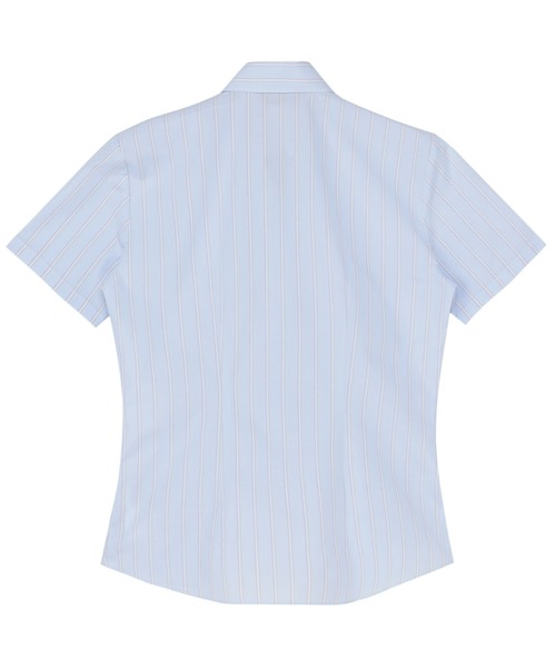 TOKYO SHIRTS(トウキョウシャツ)の「形態安定ノーアイロン スキッパー 半袖ビジネスワイシャツ(ビジネスシャツ・レディース・ブルー・M/L/LL/XL/S)」の7枚目の写真