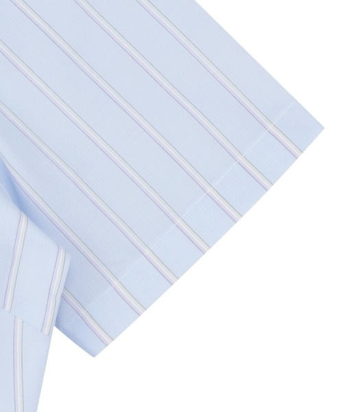 TOKYO SHIRTS(トウキョウシャツ)の「形態安定ノーアイロン スキッパー 半袖ビジネスワイシャツ(ビジネスシャツ・レディース・ブルー・M/L/LL/XL/S)」の3枚目の写真