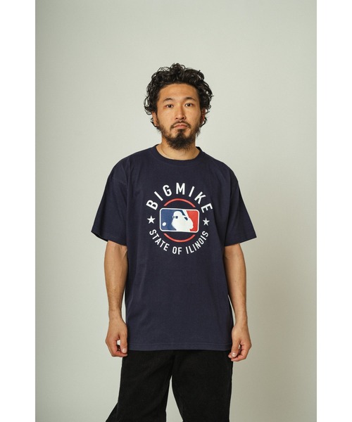 BIG MIKE（ビッグマイク）の「BIG MIKE ビッグマイク/ MLB ベースボールロゴ 半袖プリントTシャツ コットン アメカジ ユニセックス // 102428601（Tシャツ/カットソー・メンズ・ホワイト/ブラック・X-LARGE/LARGE/MEDIUM）」の6枚目の写真
