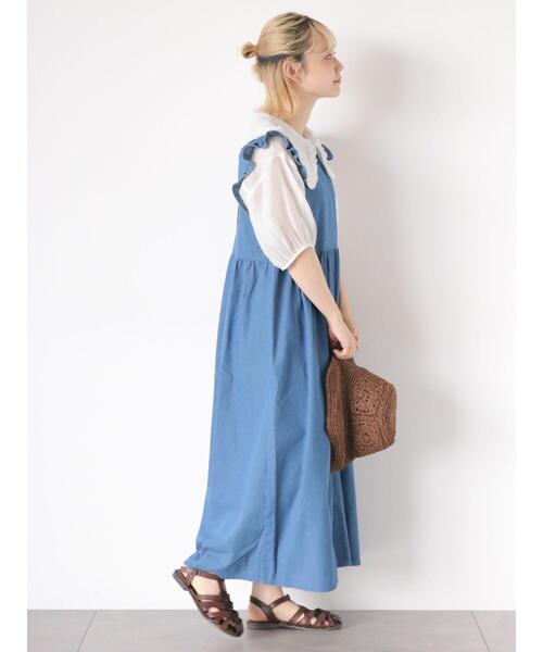 ehka sopo（エヘカソポ）の「前後2WAYデニムフリルジャンスカ