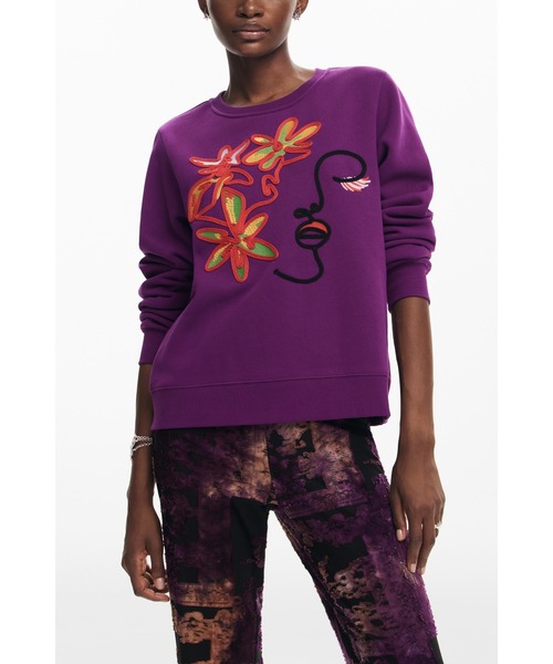 Desigual（デシグアル）の「ネオンフラワーグラフィック スウェット（スウェット・レディース・ブラック/レッド・XXL/XL/L/M/S）」の8枚目の写真