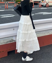 RiLi | マキシコットンフリルスカート【RL】(スカート)