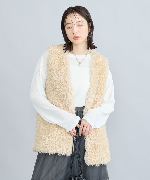 セール】カーリーフェイクファーベスト（ベスト）｜coen（コーエン）の
