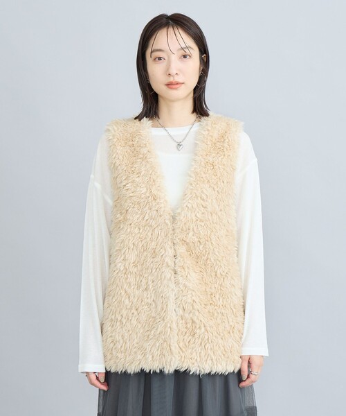セール】カーリーフェイクファーベスト（ベスト）｜coen（コーエン）の
