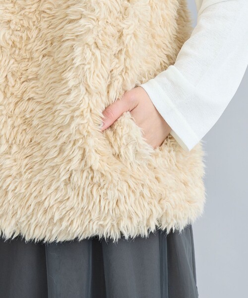 セール】カーリーフェイクファーベスト（ベスト）｜coen（コーエン）の