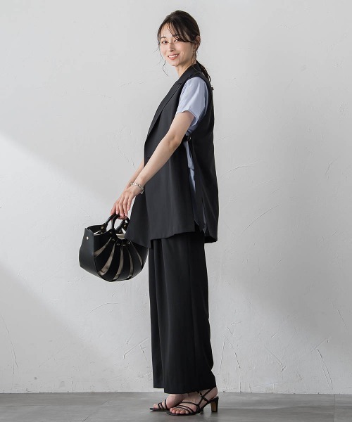 【セール】ギャザーネックコットンカットソー≪洗濯機で洗える≫（Tシャツ/カットソー）｜LAUTREAMONT（ロートレアモン）