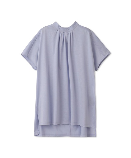 【セール】ギャザーネックコットンカットソー≪洗濯機で洗える≫（Tシャツ/カットソー）｜LAUTREAMONT（ロートレアモン）