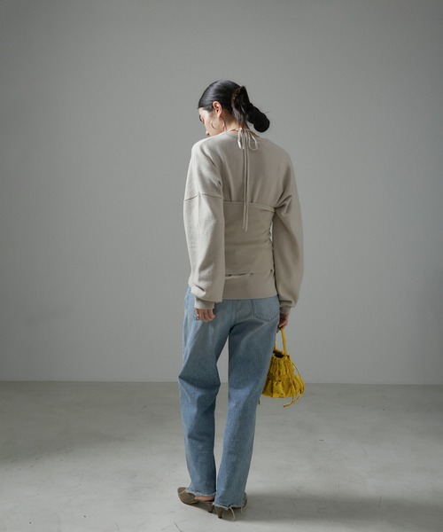 SALON adam et rope'（サロン アダム エ ロペ）の「2WAYベロアサテンギャザーバケットミニバッグ（ショルダーバッグ・レディース・マスタード/ブラック/カーキ・FREE）」の10枚目の写真