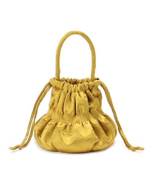 SALON adam et rope'（サロン アダム エ ロペ）の「2WAYベロアサテンギャザーバケットミニバッグ（ショルダーバッグ・レディース・マスタード/ブラック/カーキ・FREE）」の12枚目の写真