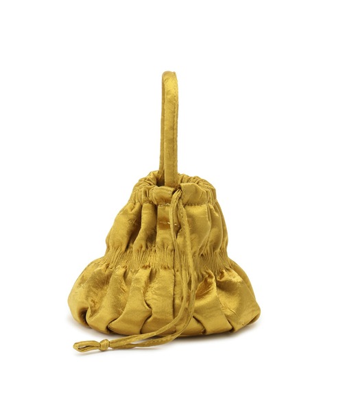 SALON adam et rope'（サロン アダム エ ロペ）の「2WAYベロアサテンギャザーバケットミニバッグ（ショルダーバッグ・レディース・マスタード/ブラック/カーキ・FREE）」の13枚目の写真