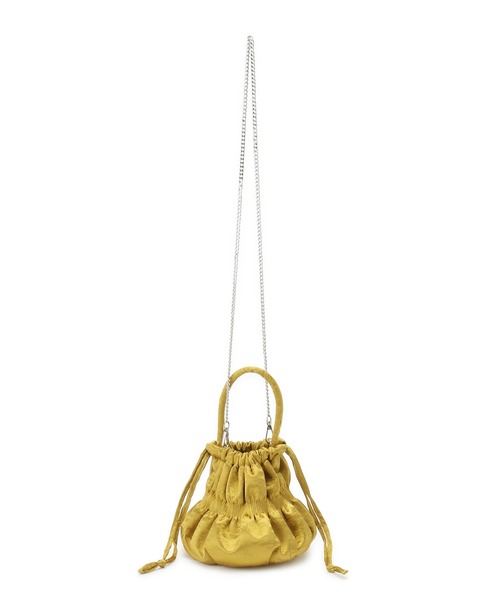 SALON adam et rope'（サロン アダム エ ロペ）の「2WAYベロアサテンギャザーバケットミニバッグ（ショルダーバッグ・レディース・マスタード/ブラック/カーキ・FREE）」の17枚目の写真