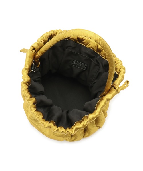 SALON adam et rope'（サロン アダム エ ロペ）の「2WAYベロアサテンギャザーバケットミニバッグ（ショルダーバッグ・レディース・マスタード/ブラック/カーキ・FREE）」の20枚目の写真