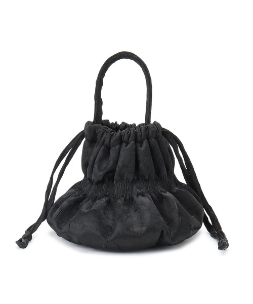 SALON adam et rope'（サロン アダム エ ロペ）の「2WAYベロアサテンギャザーバケットミニバッグ（ショルダーバッグ・レディース・マスタード/ブラック/カーキ・FREE）」の22枚目の写真