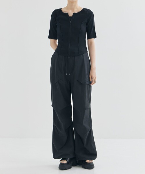 FEMMENT（ファモン）の「【FEMMENT/ファモン】《STUDIOUS別注》パラシュートパンツ（その他パンツ・レディース・ブラウン/ホワイト/ブラック・1/2）」の22枚目の写真