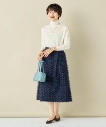 NOLLEY'S（ノーリーズ）の「KIRYUリボンジャガードタックスカート