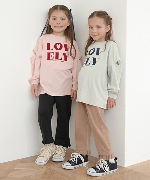 セール】【ともパン】9.5分丈裾フリルフレアパンツ（その他