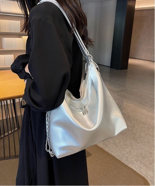 A4収納可能】3way bag／silver