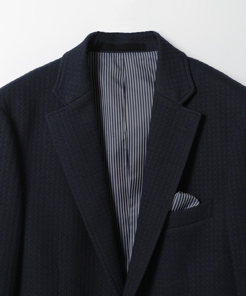 CROWDED CLOSET(クラウデッドクローゼット)の「3D千鳥格子ジャージジャケット(テーラードジャケット・メンズ・ネイビー・02/03)」の12枚目の写真