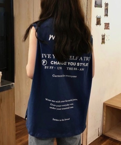 SHEENA(シーナ)の「フレンチスリーブロゴTシャツ(Tシャツ/カットソー・レディース・ブラック/ホワイト/レッド/グレー/ネイビー・M)」の5枚目の写真