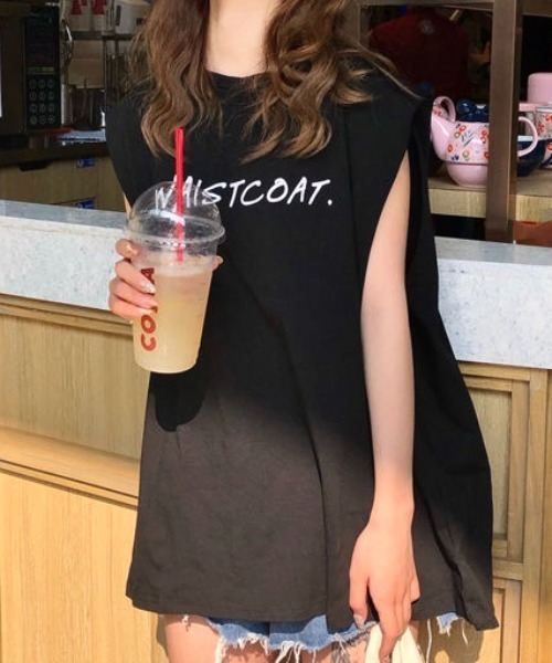 SHEENA(シーナ)の「フレンチスリーブロゴTシャツ(Tシャツ/カットソー・レディース・ブラック/ホワイト/レッド/グレー/ネイビー・M)」の19枚目の写真