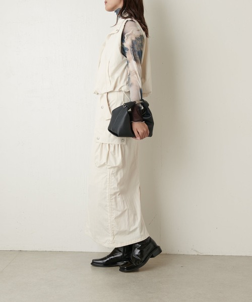 Lui's（ルイス）の「ドロストカーゴスカート（スカート・レディース・ブラック/オフホワイト・38/36）」の9枚目の写真